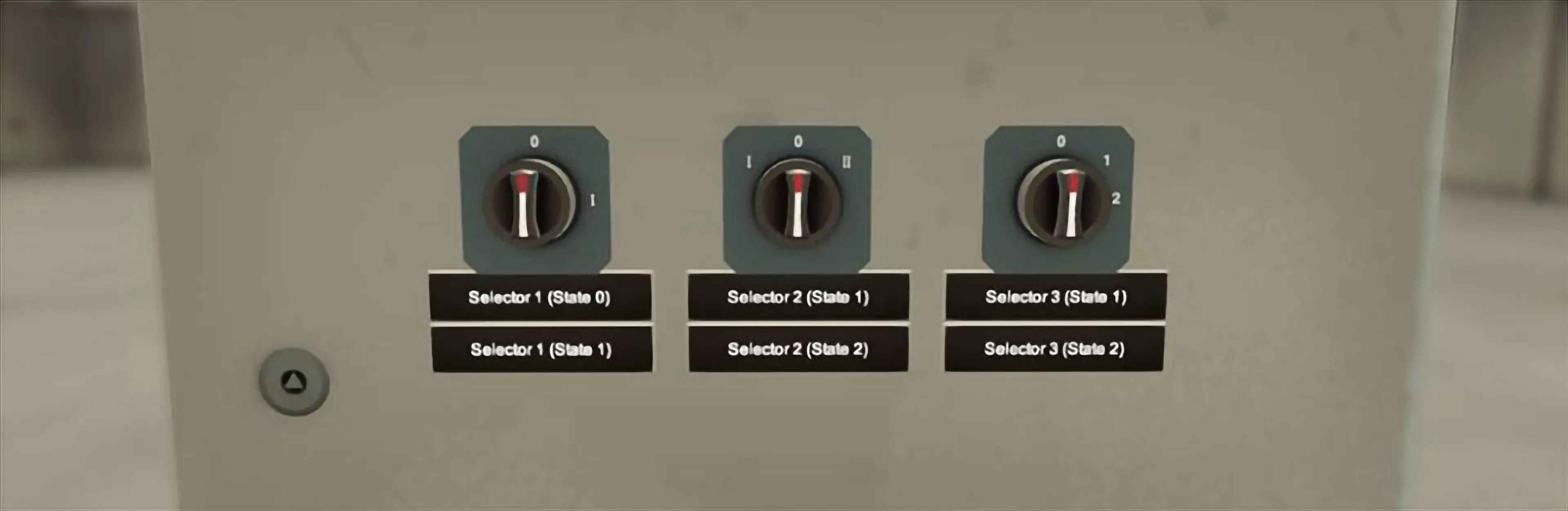 Selector part with 2 Position, 3 Position (A) and 3 Position (B) configurations